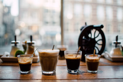 Espresso, americano, latte